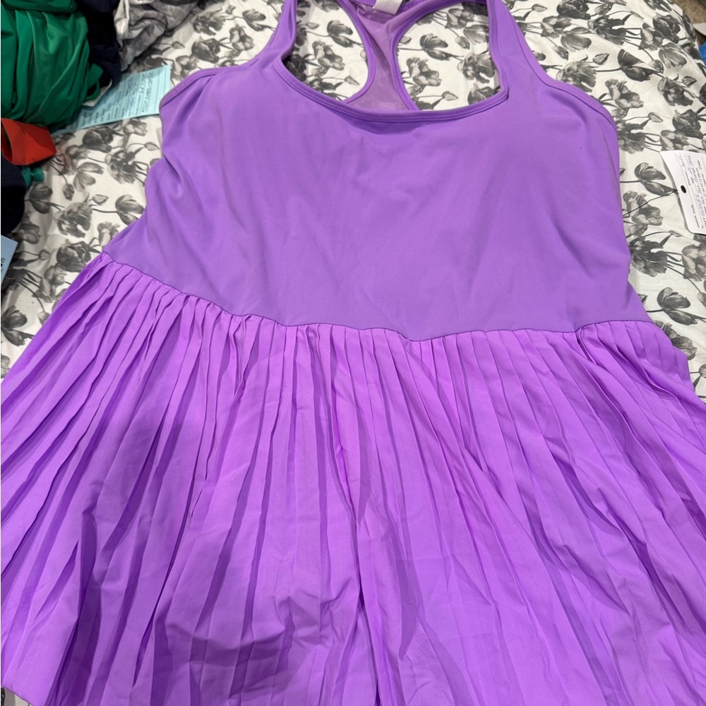 Fabletics Purple Pleated Dress
